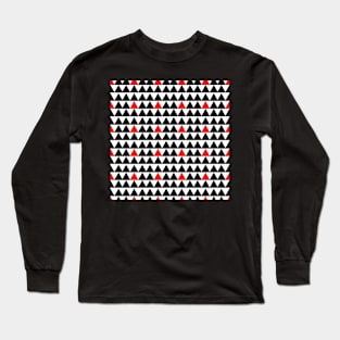 Triangle red black white Long Sleeve T-Shirt